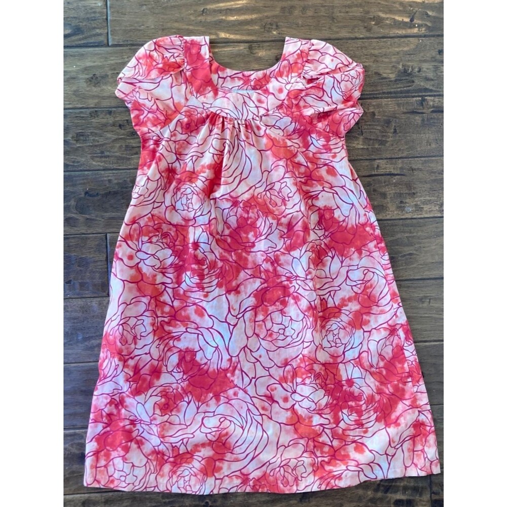Hawaiian Reserve Collection Link Pink Floral Dress Women’s Medium Made in Hawaii